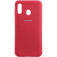 Чехол для телефона EXPERTS Soft-Touch для Samsung Galaxy A20/A30 (малиновый)