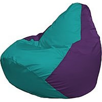 Кресло-мешок Flagman Груша Медиум Г1.1-285 (бирюзовый/фиолетовый)