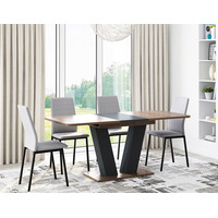 Кухонный стол Avanti Берлин раздвижной 136-176x80x75.5 (дуб табачный/графит)