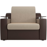 Кресло-кровать Лига диванов Сенатор 100691 80 см (бежевый/коричневый)