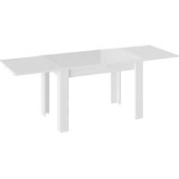 Кухонный стол Трия Норман тип 1 (белый/стекло белый глянец)