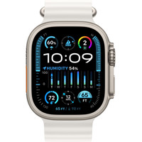 Умные часы Apple Watch Ultra 2 LTE 49 мм (титановый корпус, титановый/белый, ремешок из эластомера) в Пинске