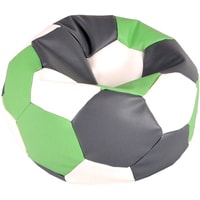Кресло-мешок Мама рада! Мяч экокожа (серый/белый/зеленый, XXL, smart balls)