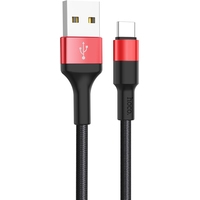 Кабель Hoco X26 USB Type-A - USB Type-C (1 м, черный/красный)