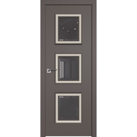 Межкомнатная дверь ProfilDoors 65SMK (какао матовый, стекло серое, белая патина)