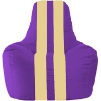 Кресло-мешок Flagman Спортинг С1.1-73 (фиолетовый/светло-бежёвый)