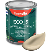 Краска Finntella Eco 3 Wash and Clean Toffee F-08-1-1-FL069 0.9 л (песочный)