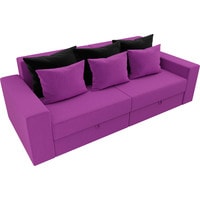 Диван Лига диванов Мэдисон 106140 (микровельвет, фиолетовый/черный/фиолетовый)