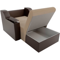 Кресло-кровать Лига диванов Сенатор 100701 60 см (бежевый/коричневый)