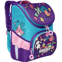 Школьный рюкзак Grizzly RAn-082-6/1 (фиолетовый/голубой)