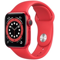 Умные часы Apple Watch Series 6 40 мм Воcстановленный by Breezy, грейд C (алюминий красный/красный спортивный)