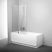 Стеклянная шторка для ванны Ravak CVS2 100 (белый/прозрачное) левая