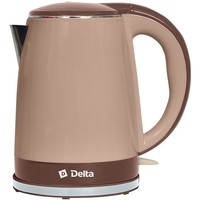 Электрический чайник Delta DL-1370 (бежевый/коричневый)