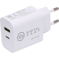 Сетевое зарядное Digital Part FC-135 (с кабелем USB Type-C)