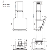 Кухонная вытяжка Falmec Tab Design 80 800 м3/ч (серый)