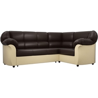 Угловой диван Mebelico Карнелла 60291 (коричневый/бежевый)