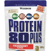 Протеин сывороточный (изолят) Weider Protein 80+ (клубника, 500 г)