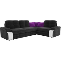 Угловой диван Mebelico Николь 60196 (черный/фиолетовый)