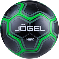 Футбольный мяч Jogel BC20 Intro (5 размер, черный/зеленый)
