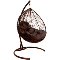 Подвесное кресло M-Group Капля 11020205 (коричневый ротанг/коричневая подушка) в Пинске