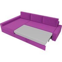 Угловой диван Лига диванов Версаль 29474 (левый, микровельвет, фиолетовый)