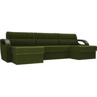 П-образный диван Лига диванов Форсайт 100817 (зеленый)