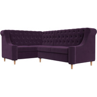 Угловой диван Лига диванов Бронкс левый 110367L (велюр фиолетовый)