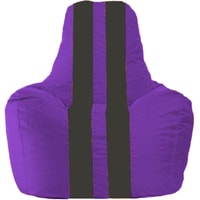 Кресло-мешок Flagman Спортинг С1.1-67 (фиолетовый/чёрный)