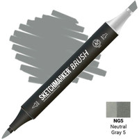 Маркер художественный Sketchmarker Brush Двусторонний NG5 SMB-NG5 (нейтральный серый 5) в Гомеле