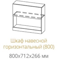 Шкаф распашной SV-Мебель МС Ницца Д Лайт 800 горизонтальный (дуб делано/белый глянец) в Гродно