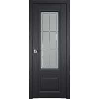 Межкомнатная дверь ProfilDoors 2.103U L 70x200 (черный матовый, стекло гравировка 1)