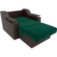Кресло-кровать Mebelico Сенатор 105468 80 см (зеленый/коричневый)