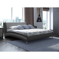 Кровать Ormatek Corso-2 190x200 (экокожа, темно-серый/серый)