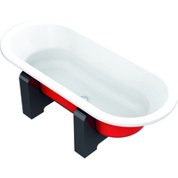 Ванна BLB Duo Comfort Oval Woodline 180x80 (красный металлик)