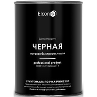 Грунт-эмаль Elcon по ржавчине 3 в 1 0.8 кг (черный)