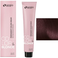 Крем-краска для волос Sergio Professional Color&Blonde 4.53 коричневый махагон золотистый