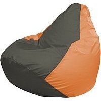 Кресло-мешок Flagman Груша Медиум Г1.1-363 (темно-серый/оранжевый)