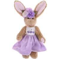 Классическая игрушка Bearington Зайка в фиолетовом платье с розочкой (36 см) [986085]