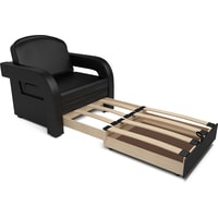 Кресло-кровать Мебель-АРС Кармен-2 (экокожа, черный)