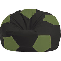Кресло-мешок Flagman Мяч М1.1-399 (черный/оливковый)
