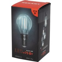 Светодиодная лампочка Rexant Шарик GL45 9.5Вт E14 950Лм 4000K нейтральный свет 604-130