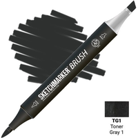 Маркер художественный Sketchmarker Brush Двусторонний TG1 SMB-TG1 (тонированный серый 1) в Бресте