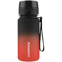 Бутылка для воды UZSpace Colorful Frosted 3034 (черный/красный)