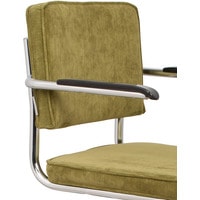 Интерьерное кресло Zuiver Ridge Kink Rib (зеленый/хром) в Орше