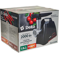 Мясорубка Delta DL-6104M (черный/красный)
