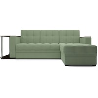 Угловой диван Мебель-АРС Атланта угловой (микровелюр, зеленый)