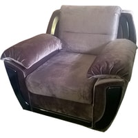 Интерьерное кресло Виктория Мебель Софи 1 С 23 (ткань, коричневый/серый)