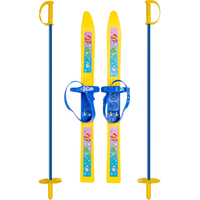 Лыжи Цикл Олимпик-Спорт Мишки 66 см с палками 75 см