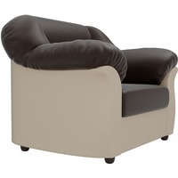 Интерьерное кресло Лига диванов Карнелла 105852 (экокожа, коричневый/бежевый)
