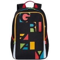 Школьный рюкзак Grizzly RB-051-3 (черный/красный)